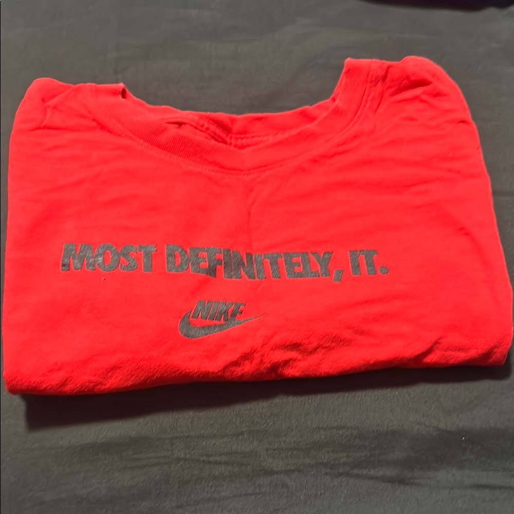 Nike Vibrant Red Slogan Tee